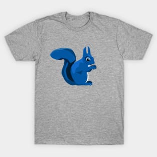 Blue Nibbling Squirrel T-Shirt